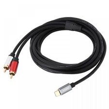 Image of USB Type C to 2 RCA Audio Cable | 2RCA Jack USB-C Y Splitter Aux Stereo Adapter