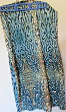 VIERECK Swirley print multicolored Calf length pencil skirt micro fiber stretchy