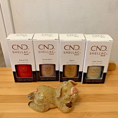 CND SHELLAC UV GEL POLISH - NIGHT MOVES COLLECTION - 4 PCS
