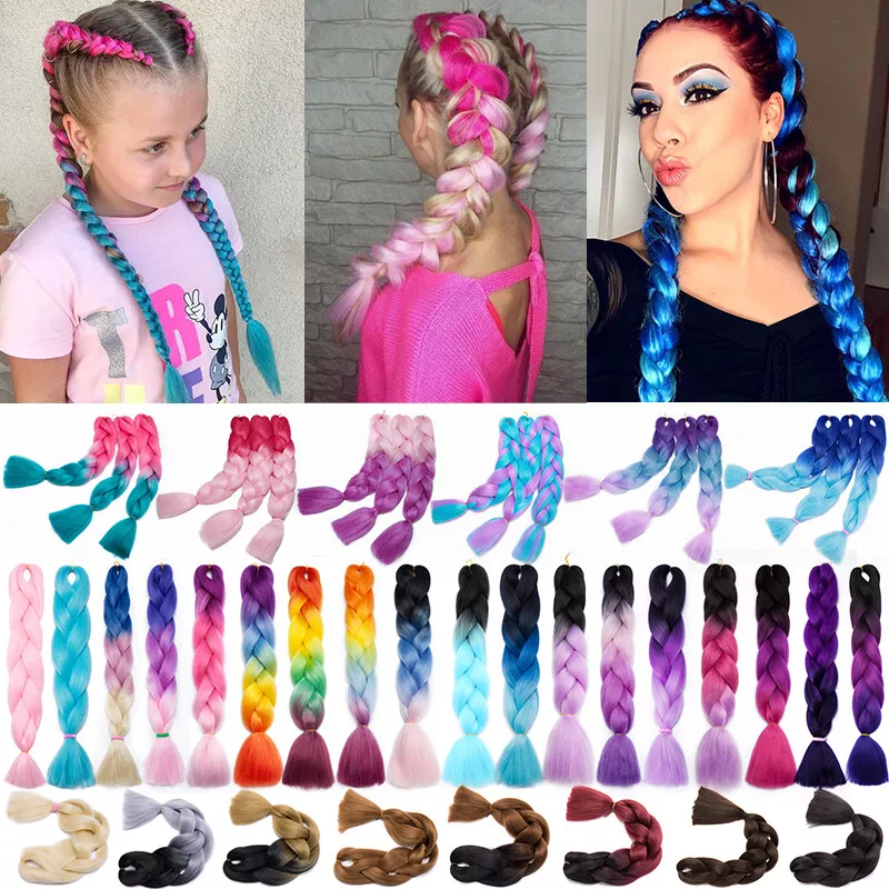 US Festival Jumbo Braiding Hair Extensions Pre-Looped Dutch Braids Real As  Human