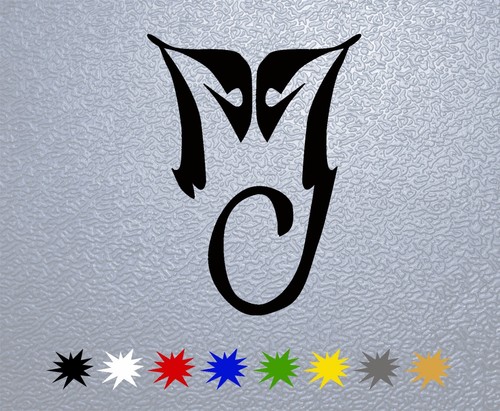 STICKER PEGATINA DECAL VINYL MJ Michael Jackson Logo,Signature,Insignia - Picture 3 of 6
