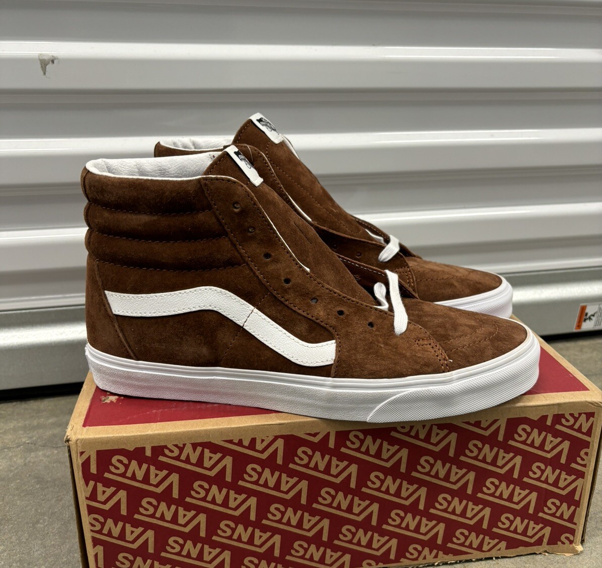 Vans Sk8 High Pig Suede Tortoise Shell Shoes Mens VN0A7Q5N1RE