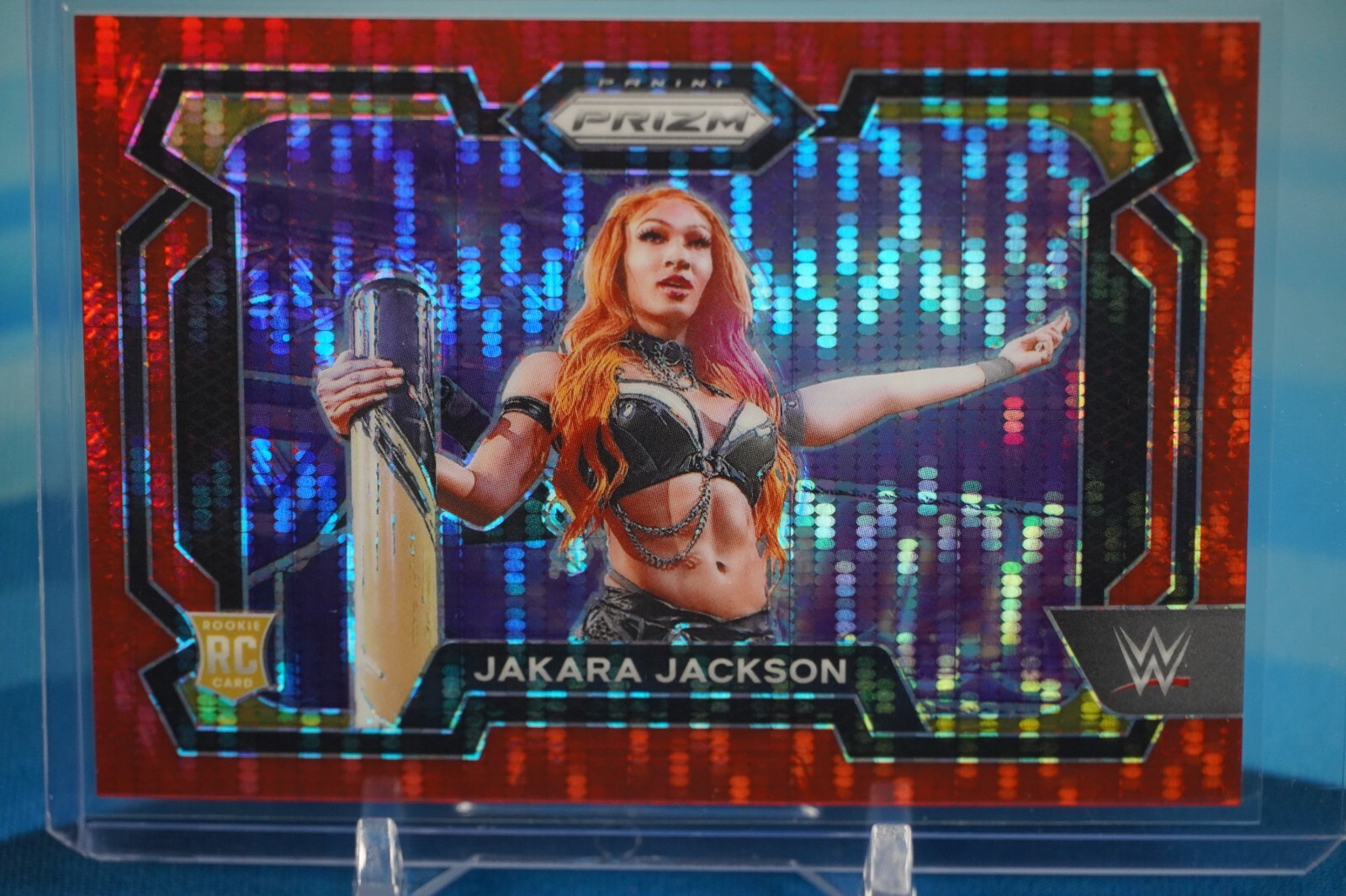 2024 Panini Prizm WWE - Red Pulsar Prizm #12 Jakara Jackson /399 (RC)