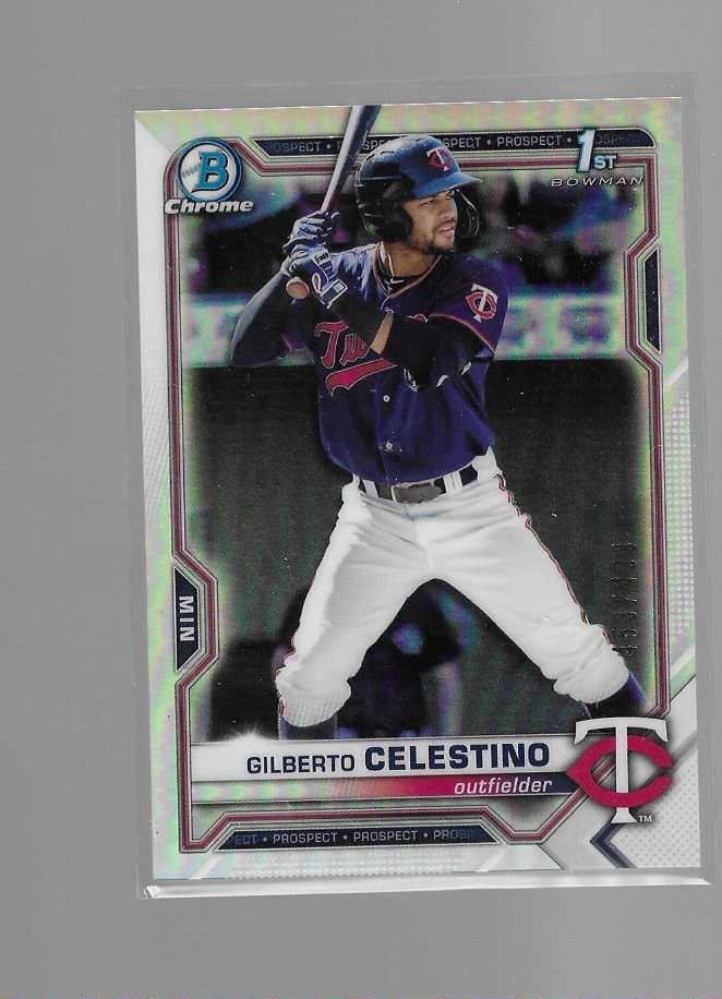GILBERTO CELESTINO 2021 BOWMAN CHROME PROSPECTS REFRACTOR CARD #BCP-232  /499