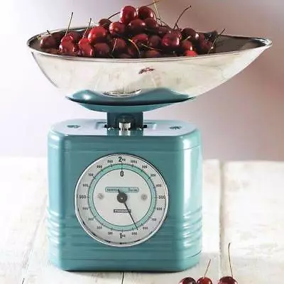 Typhoon Vintage Retro Style Aqua Metal Kitchen Scales Typhoon Vintage Retro Style Aqua Metal Kitchen Scales