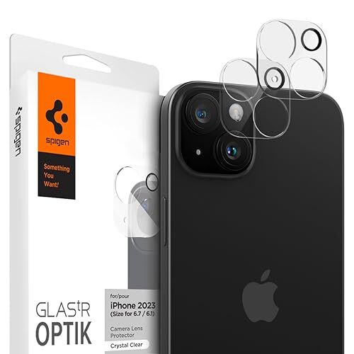 Spigen Glas.tR Optik Protezione Fotocamera compatibile con iPhone 15 iPhone 1...