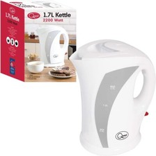 Image of Electric Kettle Jug Style 1.7L Cordless with Auto Shut Off Washable Filter White