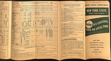 New York Central Railroad April 28 1957 Area Time Table VGC