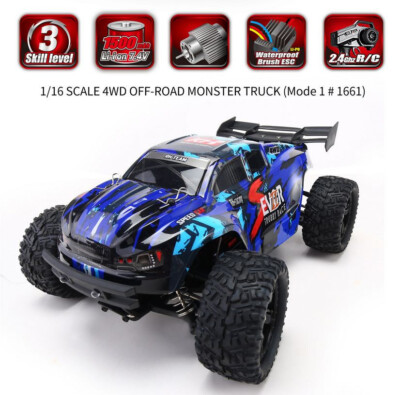 REMO 1:16 Electric SEVOR 4WD Off Road Brush Buggy Truck RC Cars Blue 1661