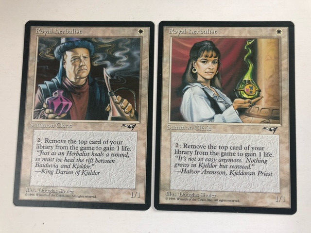 2x Royal Herbalist Both Versions 1996 Alliances Magic Cards, FREE SHIPPING