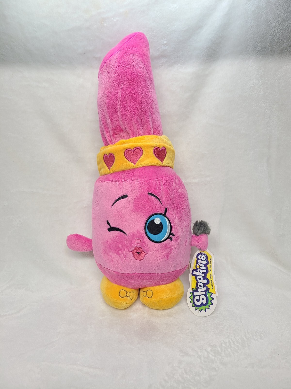 Large Shopkins Lippy Lips Lipstick Plush Pink Stuffed Animal Fiesta 19