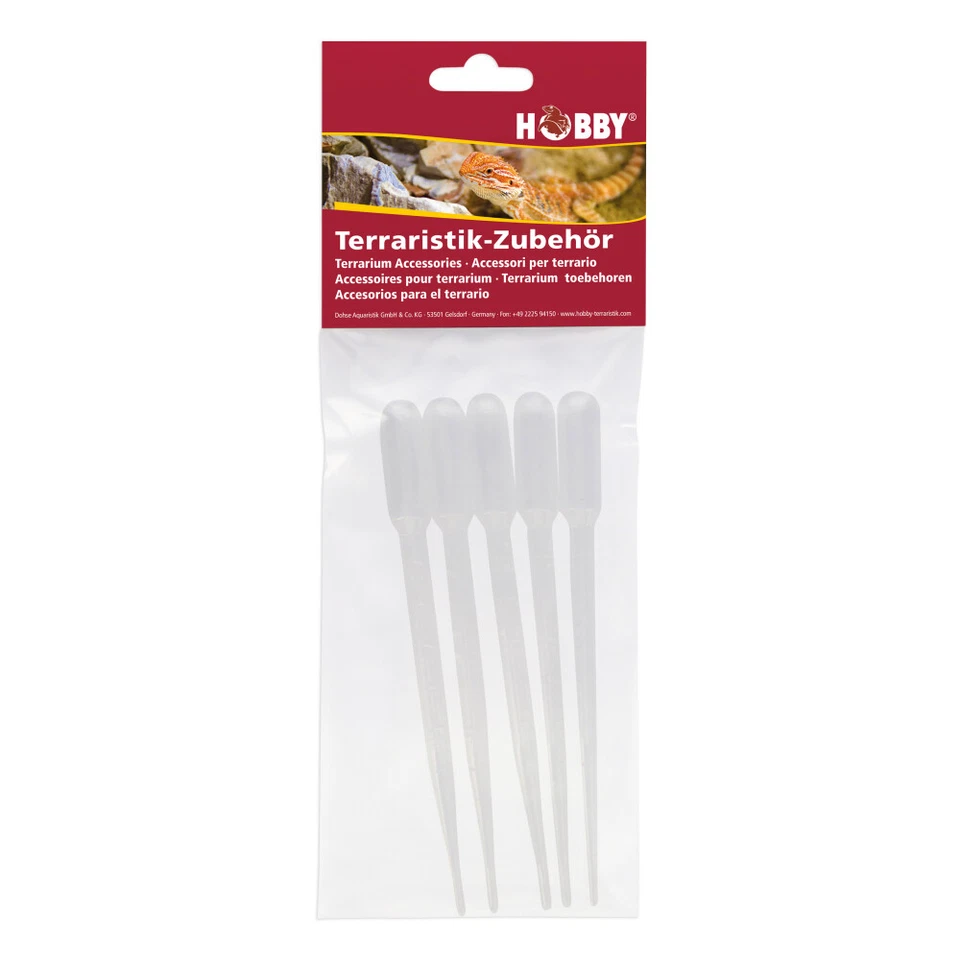 Hobby Futterpipette 5ml  (5St. im Set) für Futterzugaben Aquarium Terrarium - Bild 2 von 2