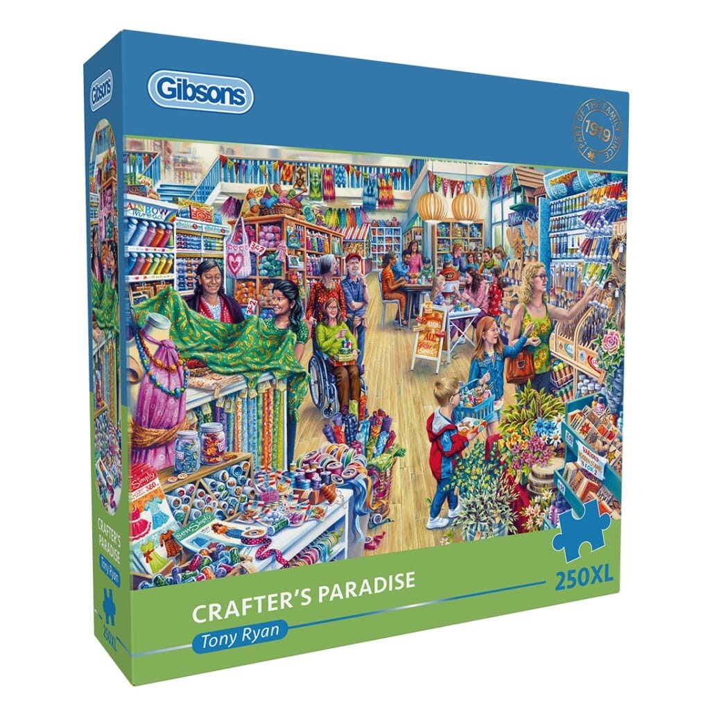 Gibsons Crafter’s Paradise by Tony Ryan 250 piece extra large jigsaw puzzle