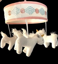 Levtex Baby Anastasia Unicorn Mobile  Pink White