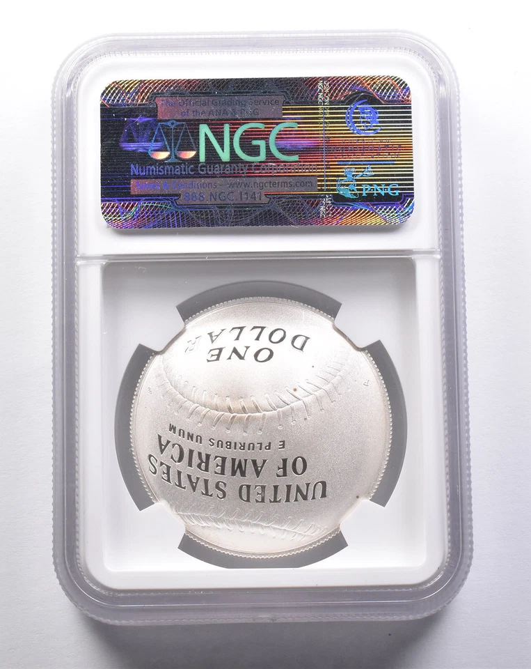 PF69UCAM 2014-P Baseball HOF Cal Ripken, Jr Signed Commem Silver $1 FR NGC *3220 - Image 2 of 3