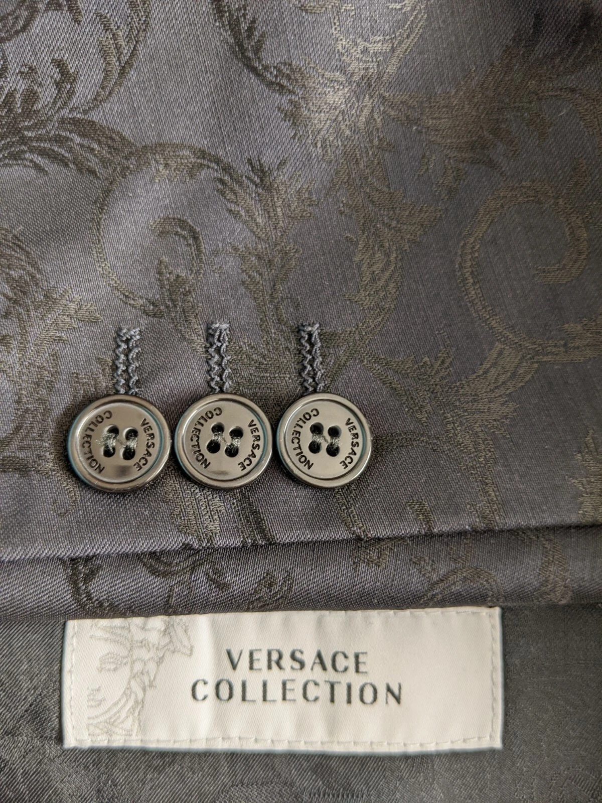 Versace COLLEZIONE Jacquard Paisley Sera Cena Blazer Giacca Smoking 56 46R