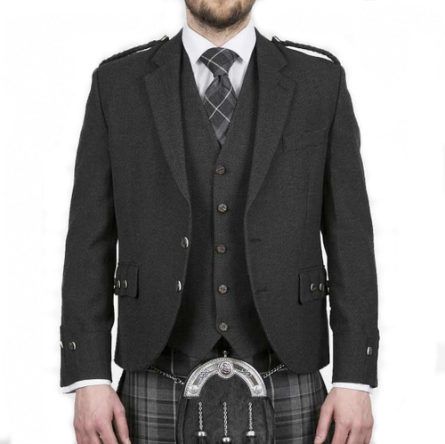 grey kilt waistcoat