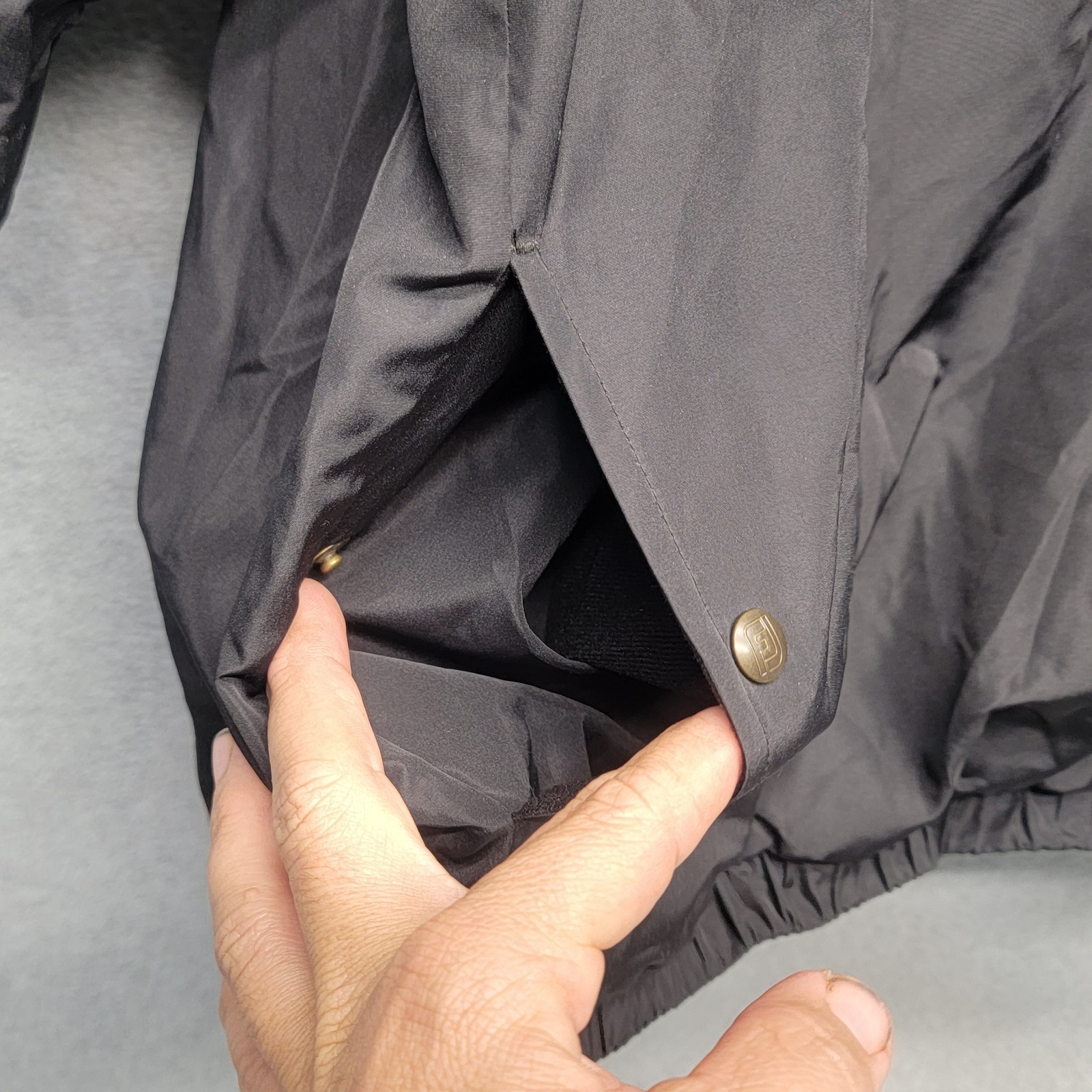 Footjoy Dryjoys Jacket Mens L Black 1/2 Zip Snap Short Sleeve Golf Windbreaker