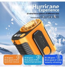 Portable Waist Fan Hanging Cooling Fan USB Rechargeable Clip on Power Bank Fan