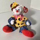 Vtg 2005 TY BEANIE BABY JUGGLES THE CLOWN BEAR Plush Stuffed Toy Polka Dot
