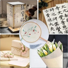 50/100 Sheets A4 Mulberry Paper Sheets Natural Fiber Rice Papers,8.3x11.7in N...