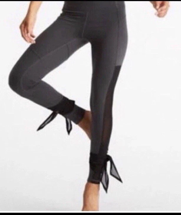 Lucy Light And Free Leggings Mesh Charcoal Black Yoga Walking Size M Regular NWT - Image 2 of 4
