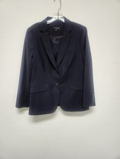 Talbots Navy Blue Two-Button Blazer Jacket Women s 12