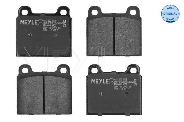 NEU - Meyle 0252001118 Bremsbelagsatz, Scheibenbremse FüR VW-image