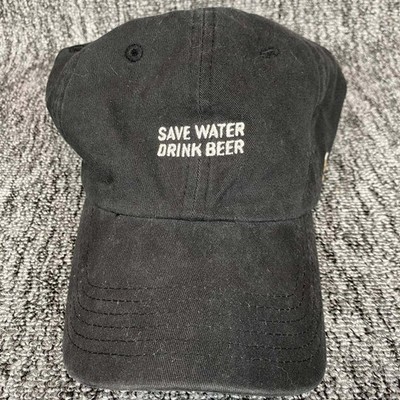 Wembley Save Water Drink Beer Mens OS Black Embroidered Dad Hat Adjustable Cap
