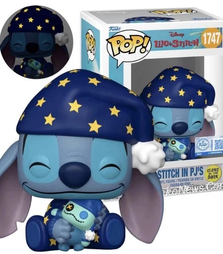 Funko Pop! Vinyl Disney Lilo & Stitch Stitch #1747 Glow Funko w/pr EXC