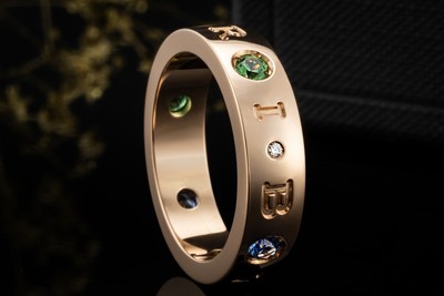 BVLGARI Roman Sorbets Ring mit Amethyst Turmalin Diamant 750er Roségold Schmuck