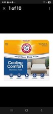 NWT Arm Hammer Twin/Twin XL Cooling Comfort Mattress Pad WATERPROOF FITTED