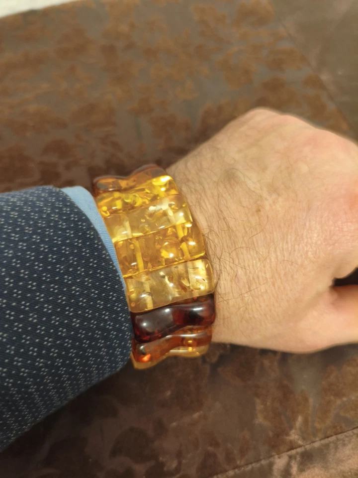 Bohemian Chic Damen-Bakelit-Armband (Bernsteinwachs) - Bild 3 von 4