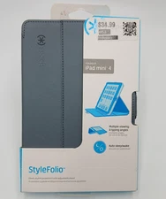 Speck Style Folio Case for iPad Mini 4 Gray Protective Cover Stand Sleep Wake