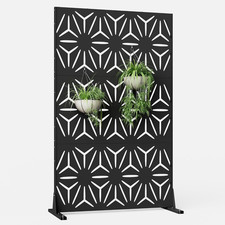 Metal Privacy Screen for Outdoor Freestanding Privacy Screens, 72" H X 44" W Pat