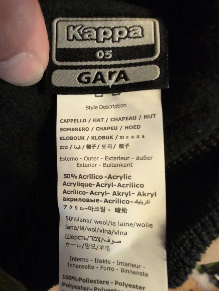 Kappa черная шапочка с помпонами - новая с бирками - Изображение 4 из 4