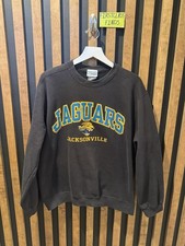 VINTAGE Y2K 2000s Discus Athletic Jacksonville Jaguars NFL Black Crewneck Size L