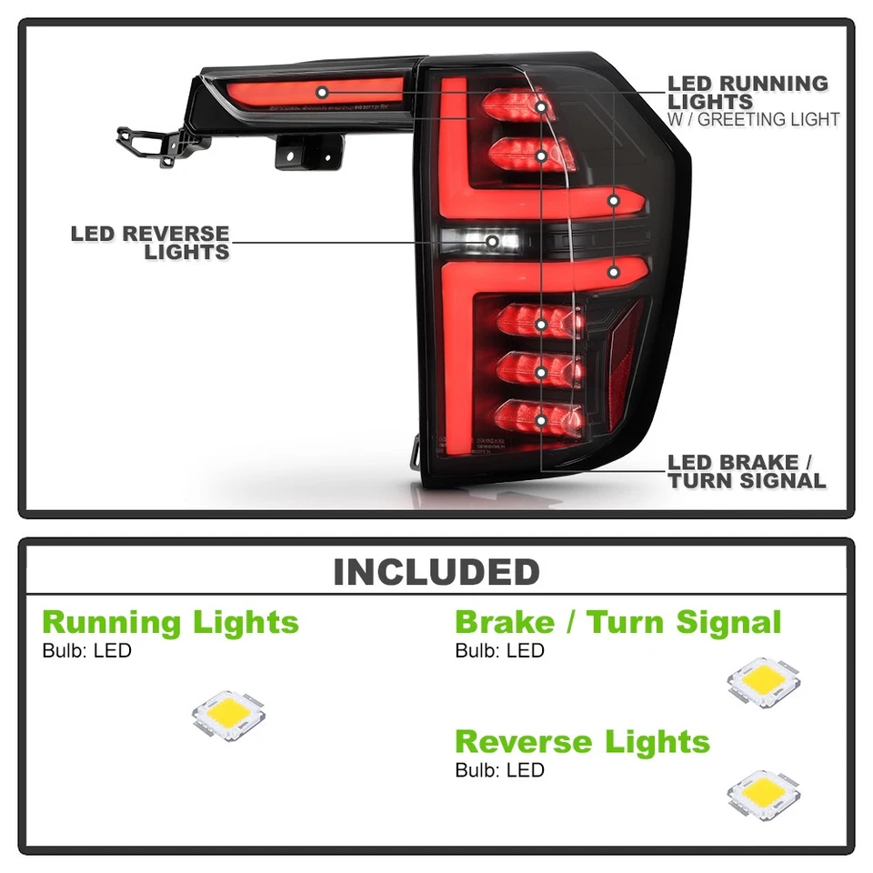 For 2021-2024 GMC Yukon XL Full LED Tail Lights w/ Greeting Lamps 4pc Left+Right - Image 4 of 4