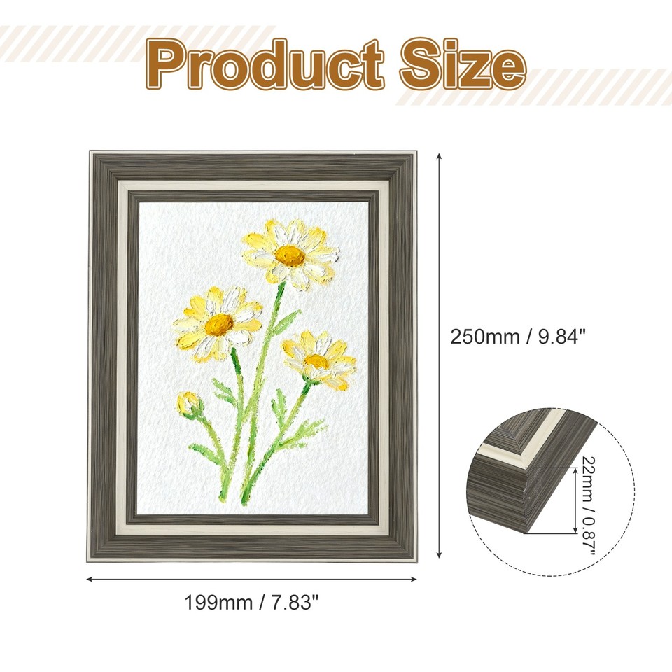 9.9x7.9 Inch Resin Arc-Edged Taupe Rectangle Photo Frame | eBay