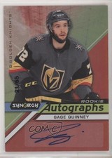 2020-21 Upper Deck Synergy Rookie Auto Red 21/65 Gage Quinney #AR-GQ Auto 0e1