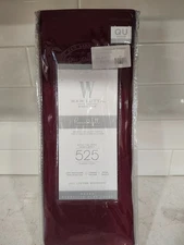 New Queen Wamsutta Pima Cotton 525 Thread Count Flat Sheet. Burgundy
