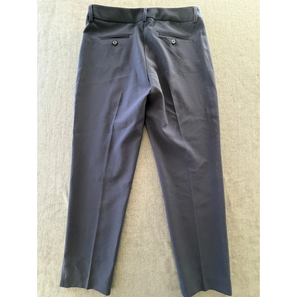 Nanette Lepore Slim Fit Ankle Pants Women 10 Navy Professional Minimalist Career - Image 2 of 4