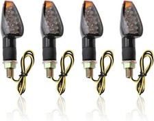 4pcs Motorcycle Turn Signals Smoked Black Shell 14led Front And Rear Blinkers W 4pcs Motorcycle Turn Signals Smoked Black Shell 14led Front And Rear Blinkers W