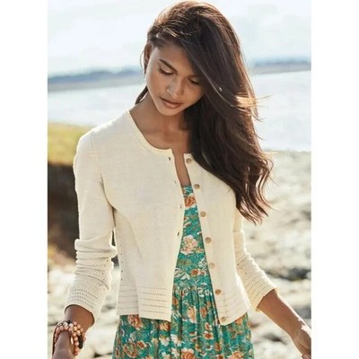 Peruvian Connection Damen Cardigan Beige Pima Cotton Größe L / NEU***