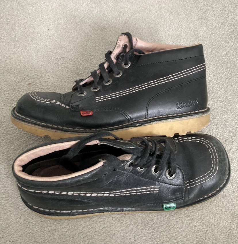 Kickers Damas Mujeres Mayores Niñas Cuero Azul Botines Talla UK 5 EU 38