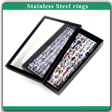 100X MIX LOT Stainless Steel rings Wholesale Men Women Gift Fashion Jewelry lot