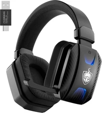 Wireless Gaming Headset, 7.1 Surround Sound, Bluetooth 5.3, 30+Hr Battery