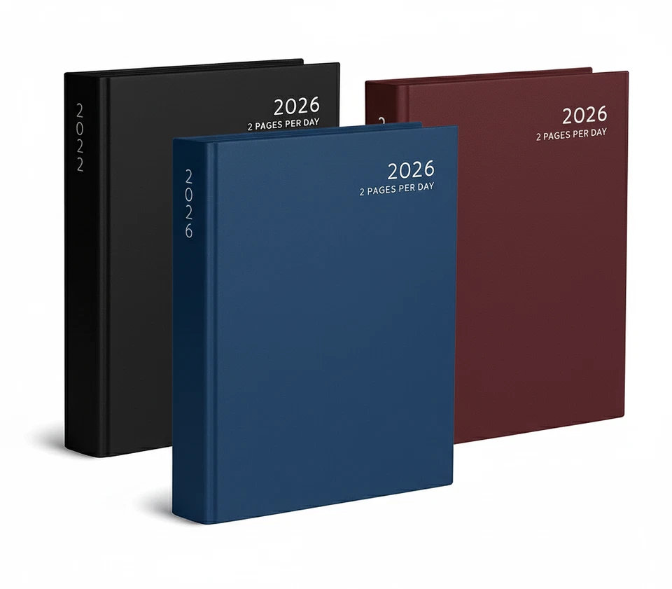 MARTELLO 2 Pages Per Day Diary 2026 A4 Appointment Hardcover Office Business Planner Gift
