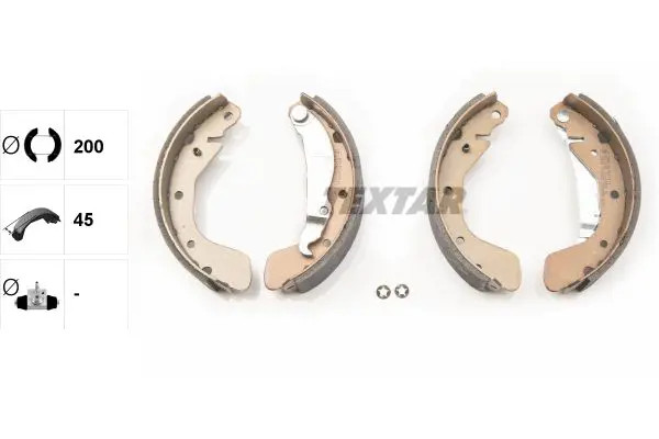 Brake shoes 91044900 TEXTAR for OPEL DAEWOO CHEVROLET