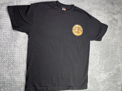 Harley Davidson Lynchburg Tennessee T-Shirt Mens L Black Graphic Whiskey Flag